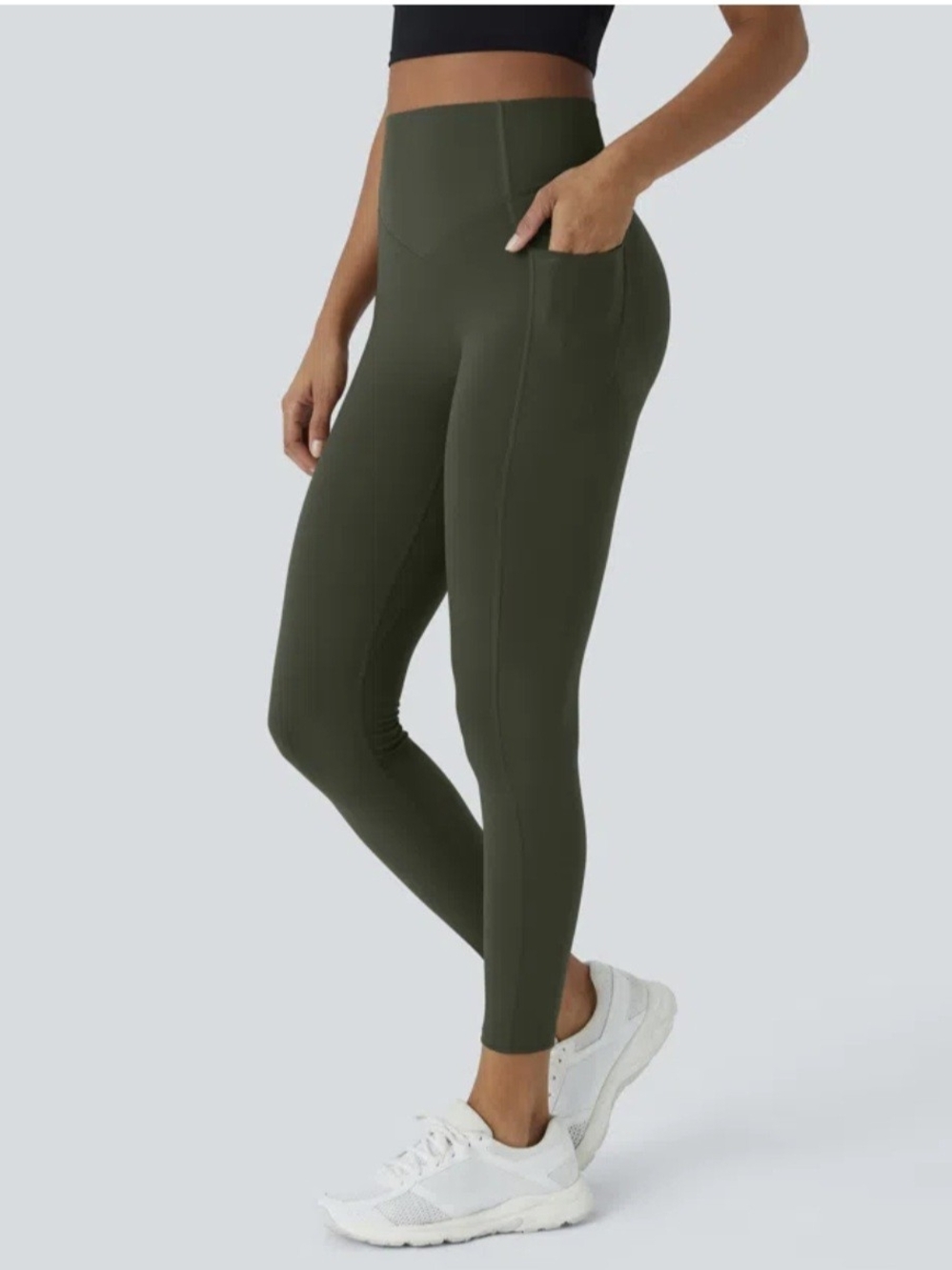 HALARA NWT Olive High-Rise Pocket Leggings